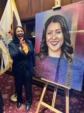 Artist Bobby Arte Paints Mayor Breed in Celebration of Women's History Month
