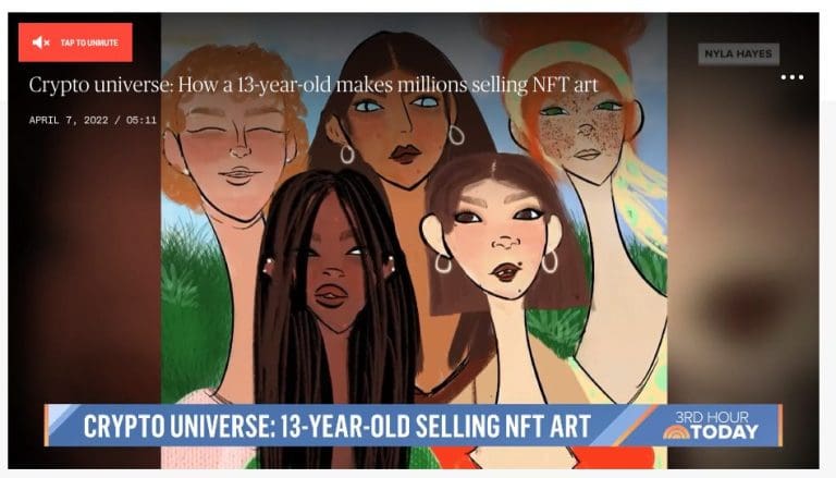 13-year-old girl became a multimillionaire in 1 year by selling NFT art