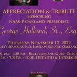 Appreciation and Tribute Honoring NAAACP Oakland President George Holland