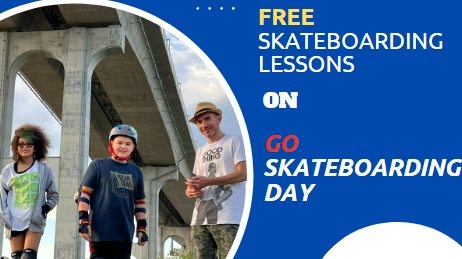 Free Skateboard Lessons during Go Skate Day 2023