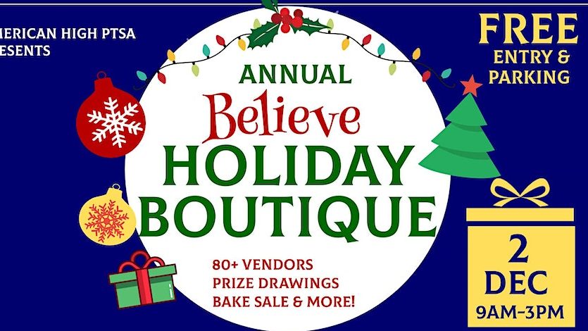18th annual 'Believe' Holiday Boutique & Craft Fair