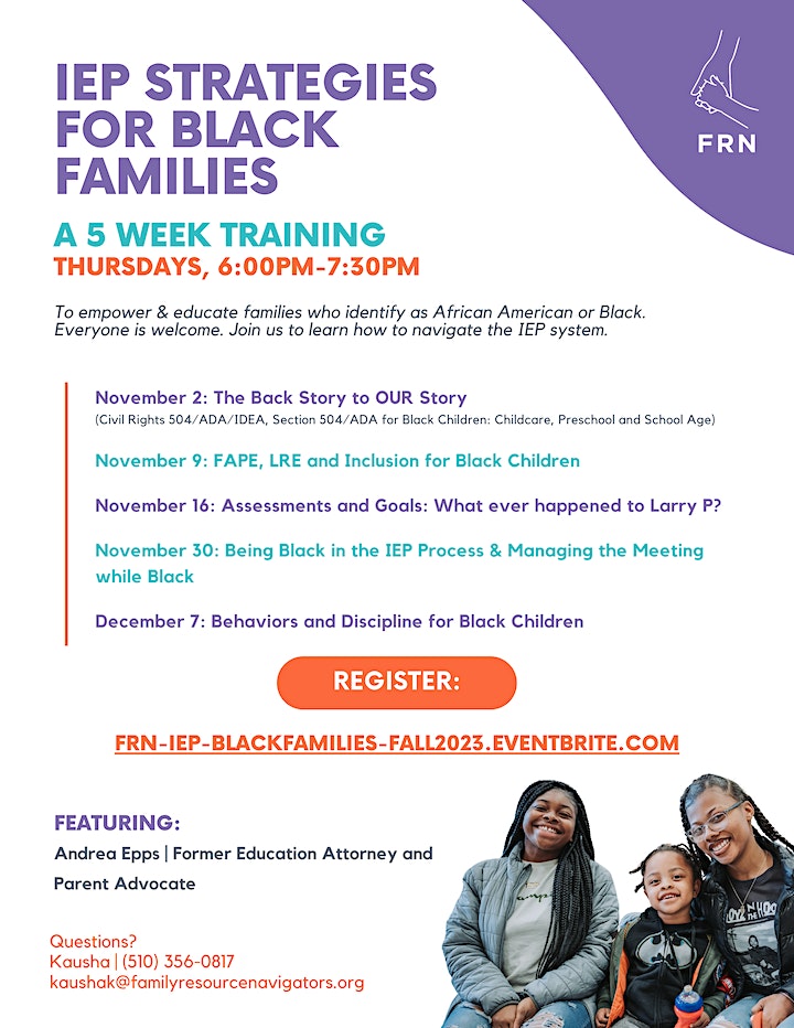 IEP Strategies For Black Families 5-week Training .