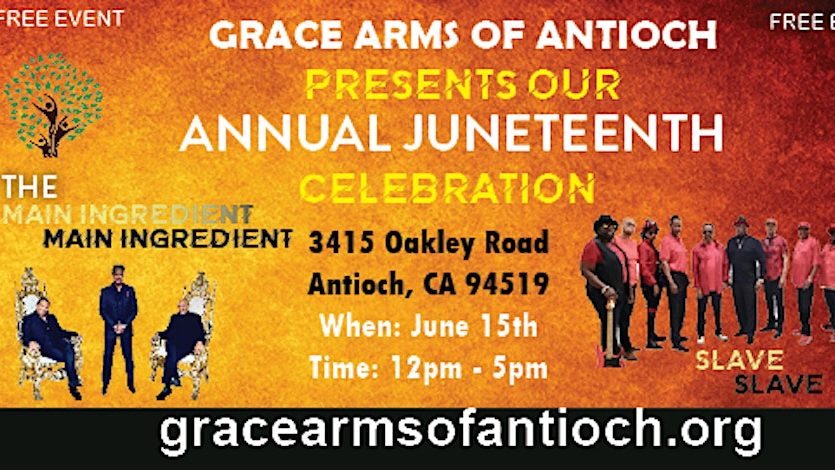 JUNETEENTH FREEDOM DAY GRACE ARMS OF ANTIOCH - FREE EVENT