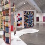 Installation view: Routed West: Twentieth-Century African American Quilts in California, Berkeley Art Museum and Pacific Film Archive, June 8–November 30, 2025. Photo by Daria Lugina.