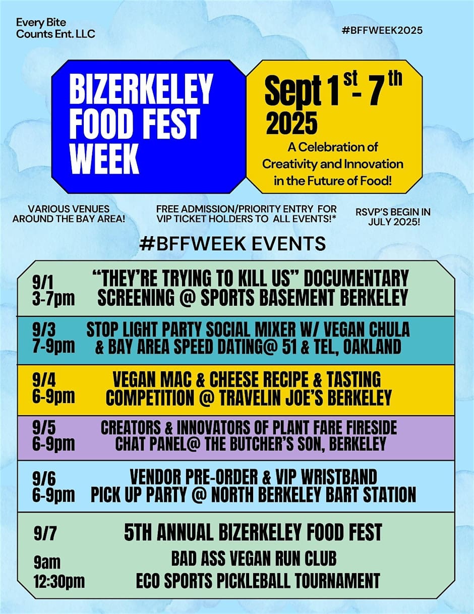 Bizerkeley Food Fest Week: Exclusive Events Sept. 1st-7th