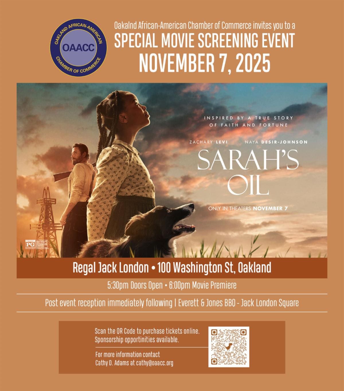 Special Movie Screening Event for Sarah’s Oil