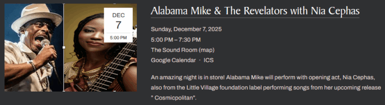 Alabama Mike & The Revelators with Nia Cephas