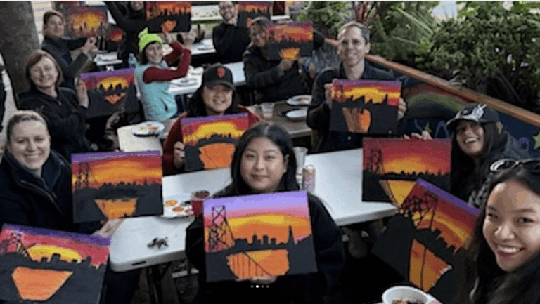 Black History Celebrates Valentines Paint Night