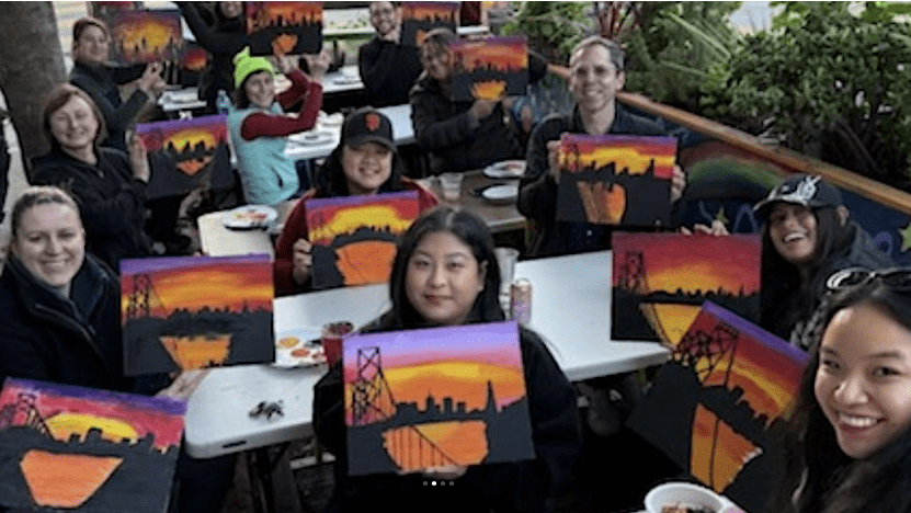 Black History Celebrates Valentines Paint Night