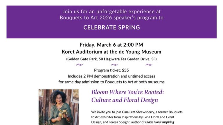 Bouquets to Art Floral Demonstration – Bloom Where You’re Rooted: Culture and Floral Design