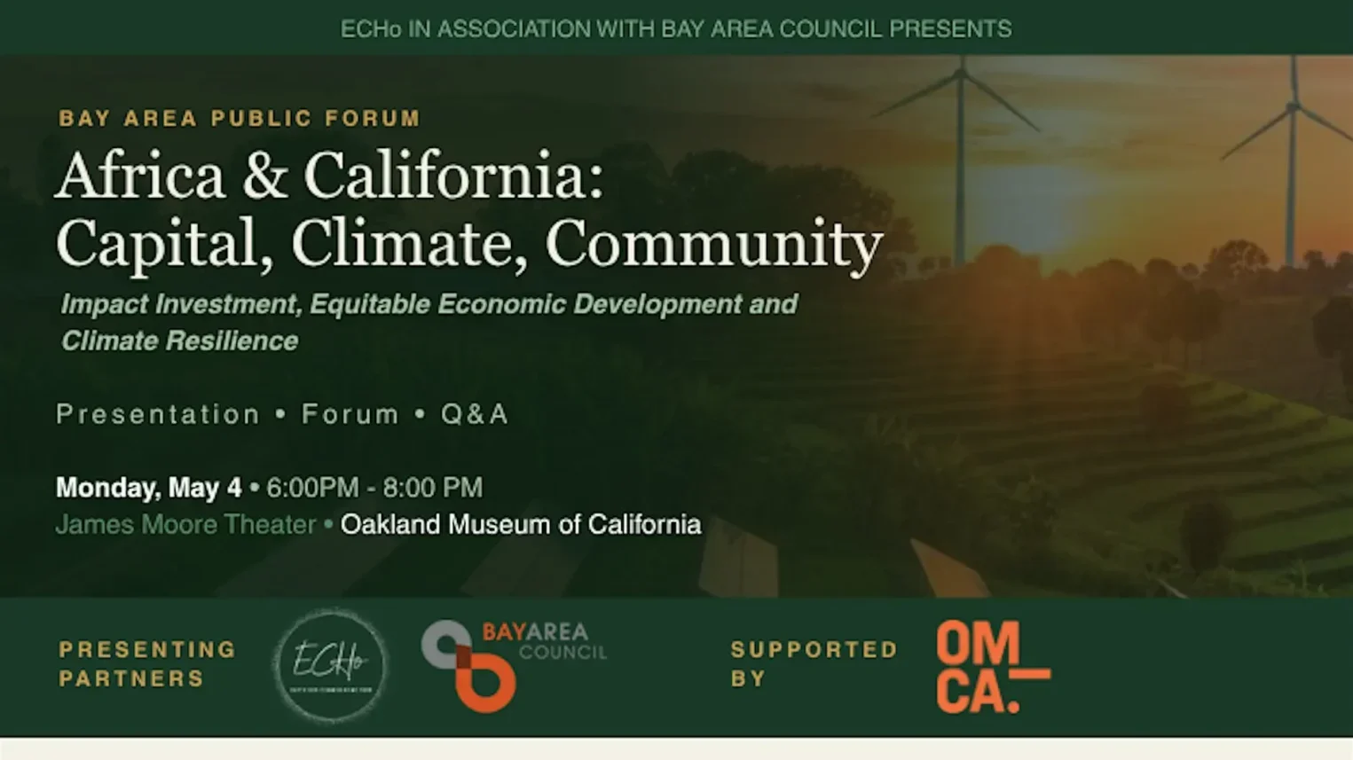 Africa & California: Capital, Climate, Community