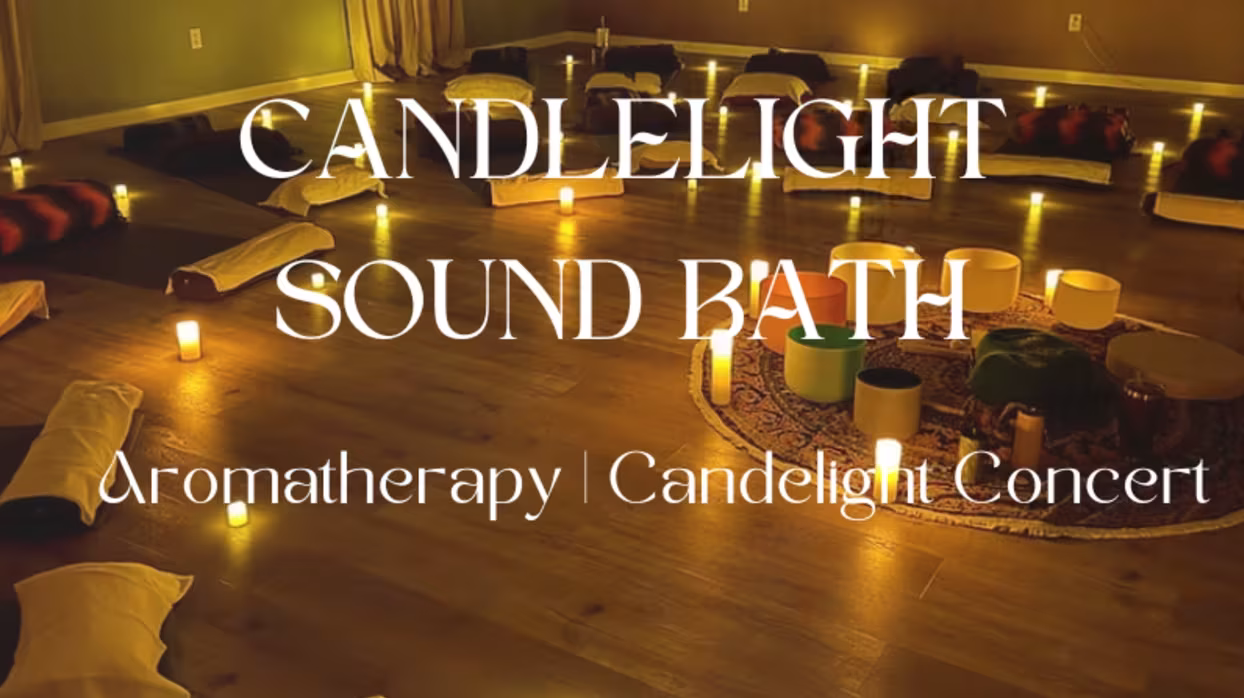 Hypno Sound Bath Illuminated by Candles