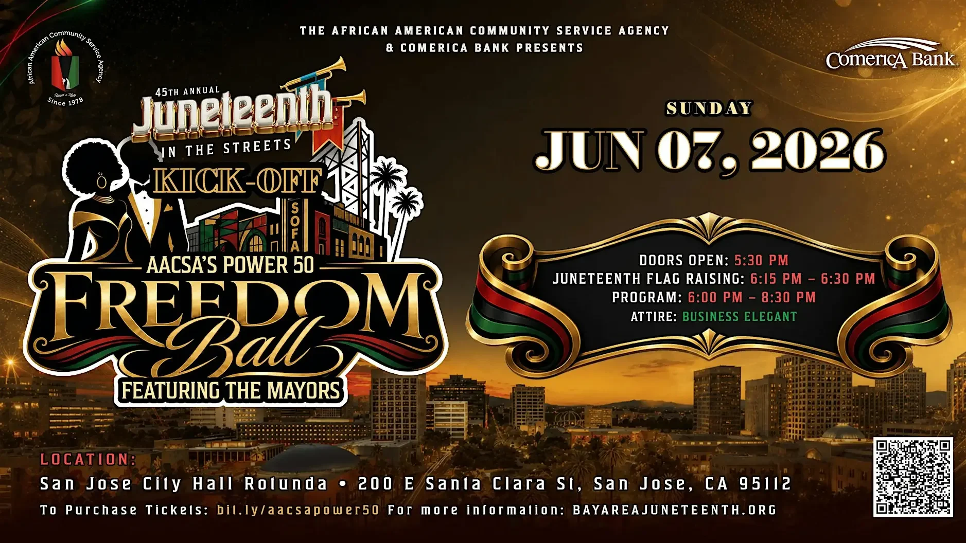 AACSA 45th Annual Juneteenth: Power 50: Juneteenth Mayors Freedom Ball