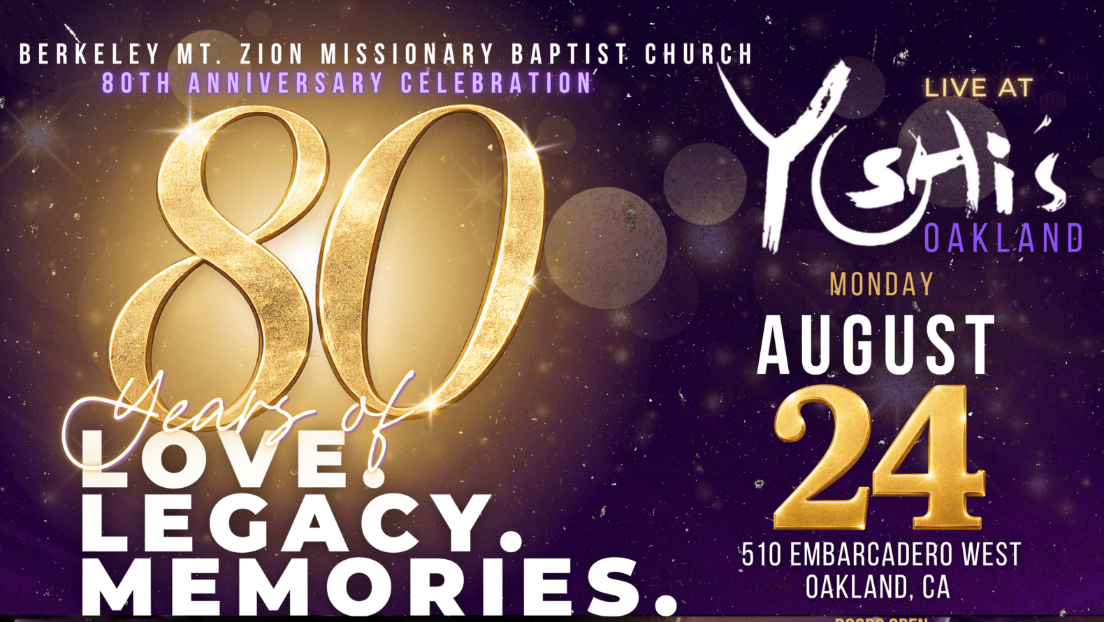 Berkeley Mt Zion 80th Anniversary Celebration