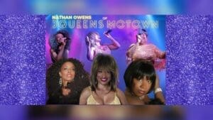 Promotional artwork for 3 Queens of Motown at the Lesher Center for the Arts