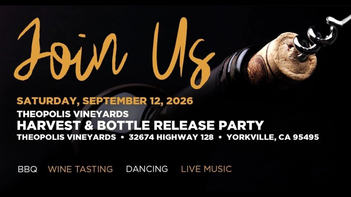 Harvest and Bottle Release Party at Theopolis Vineyards