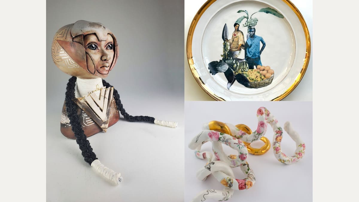 Ceramic artworks featured in After the Island at MoAD
