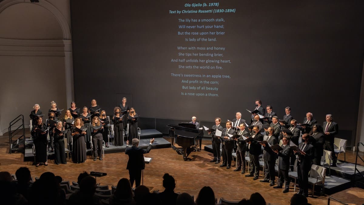 Members of the San Francisco Opera Chorus performing