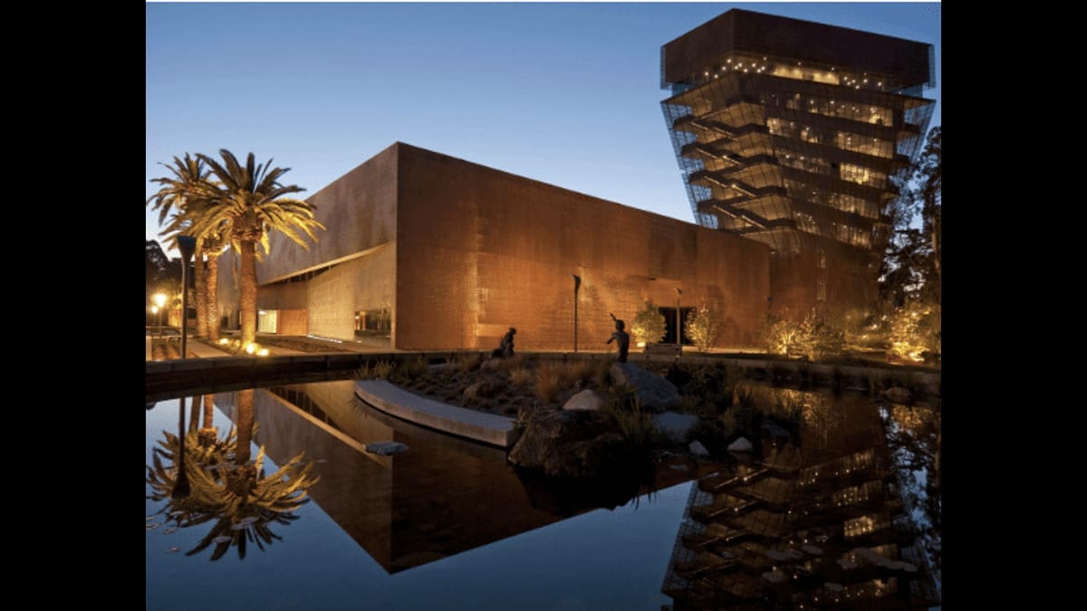 Exterior of the de Young museum in Golden Gate Park
