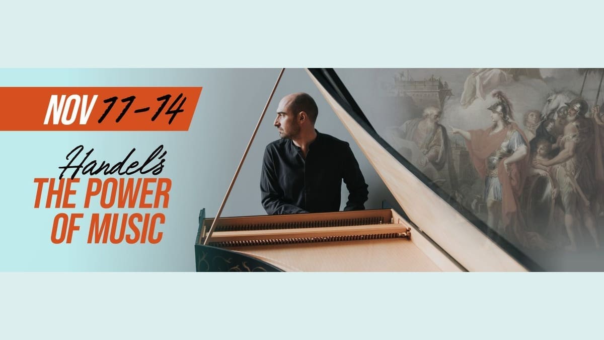Handel’s The Power of Music with conductor Peter Whelan and historical banquet artwork