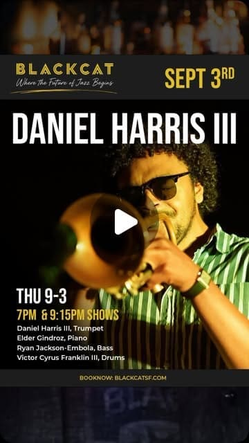 Flyer for Daniel Harris III at Black Cat