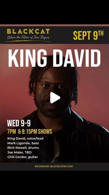 Flyer for King David at Black Cat