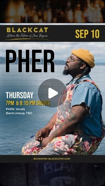Flyer for PHER at Black Cat