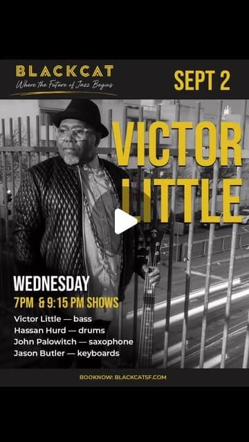 Flyer for Victor Little at Black Cat