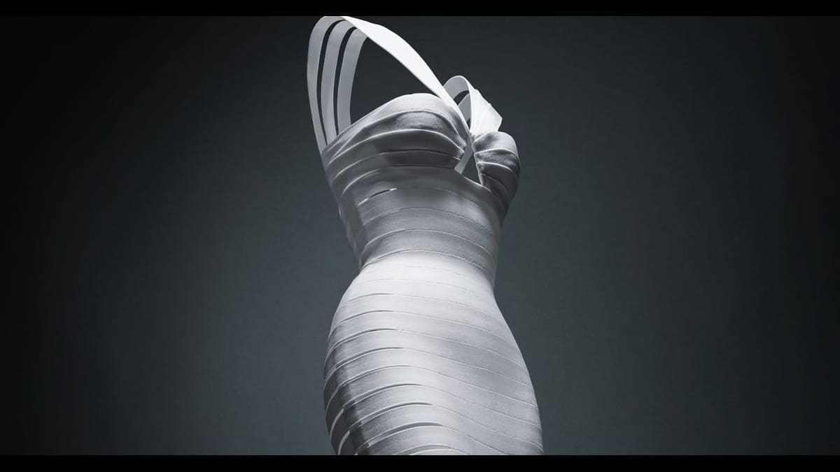 Azzedine Alaïa white bandage dress, spring–summer 1990