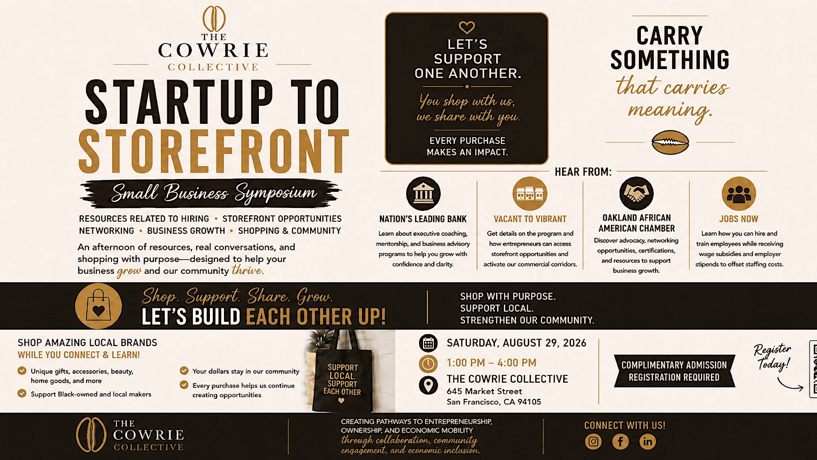 Startup to Storefront: Small Business Symposium & Shopping Experience