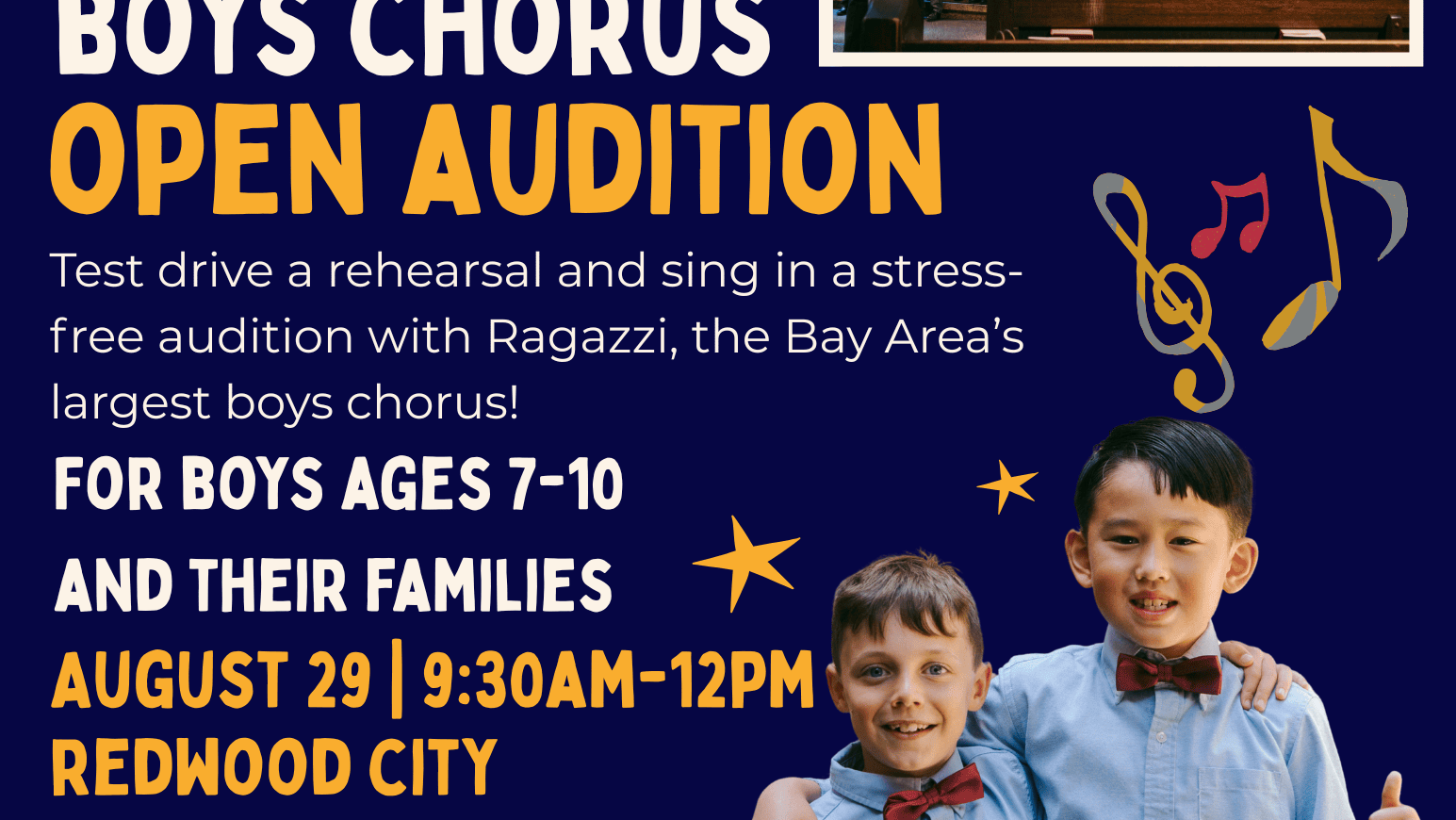 Ragazzi Boys Chorus' Open Audition