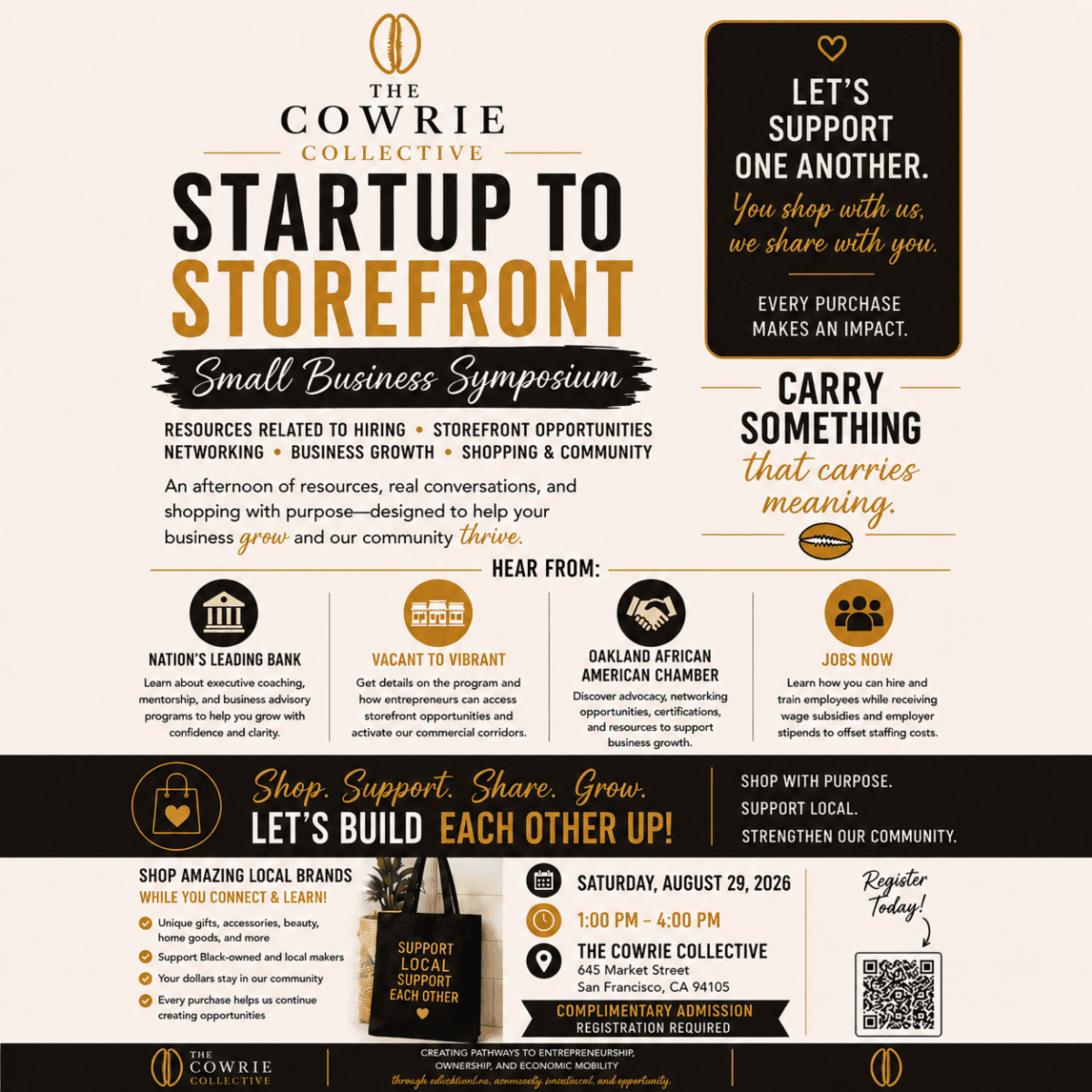 Startup to Storefront: Small Business Symposium & Shopping Experience