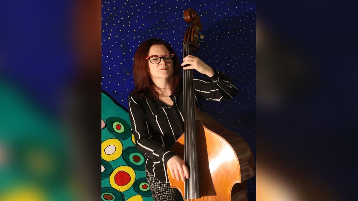 Lisa Mezzacappa playing upright bass