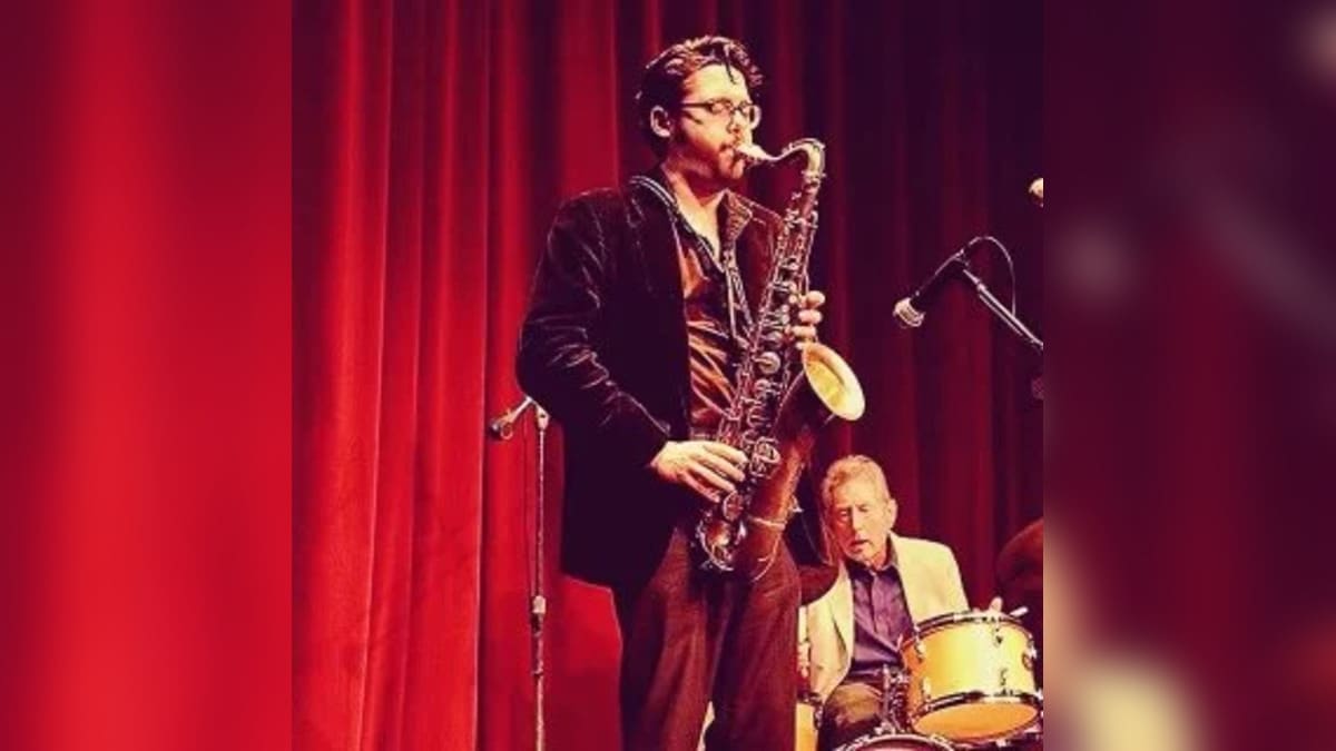 Smith Dobson playing saxophone