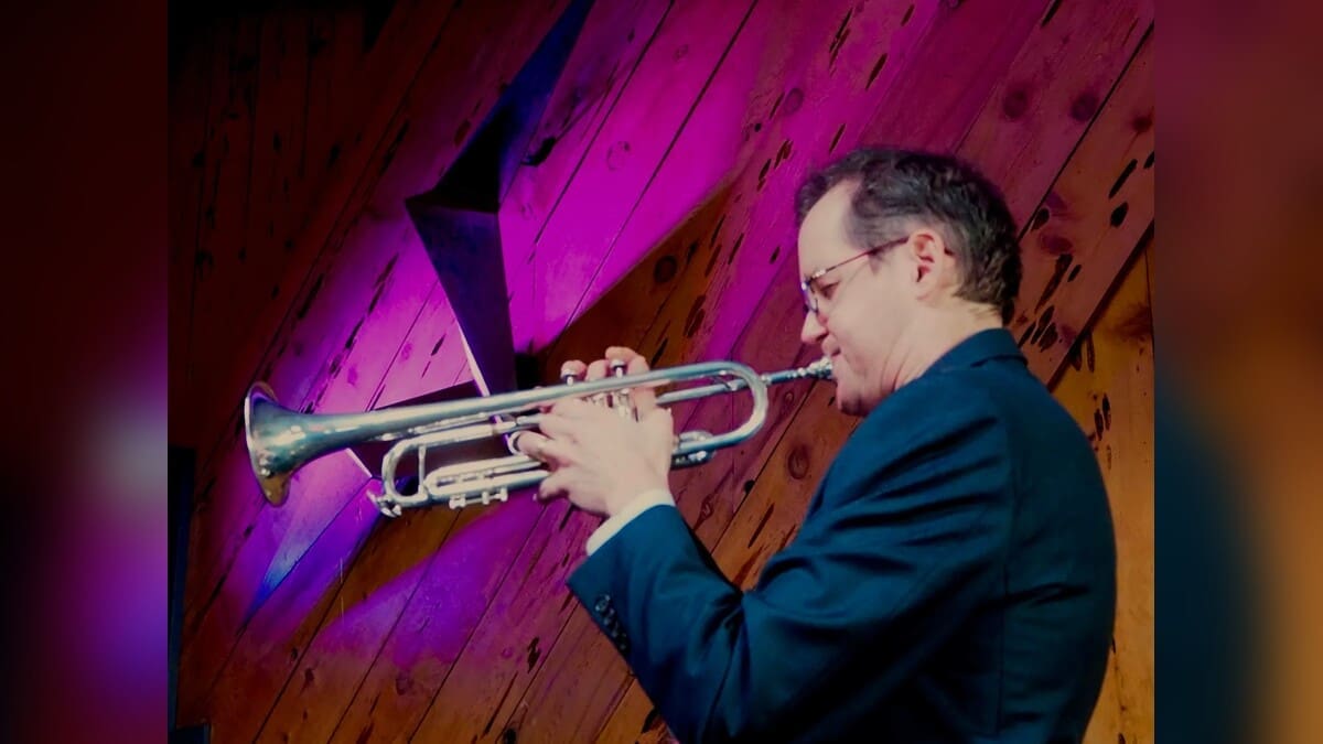 Erik Jekabson playing trumpet