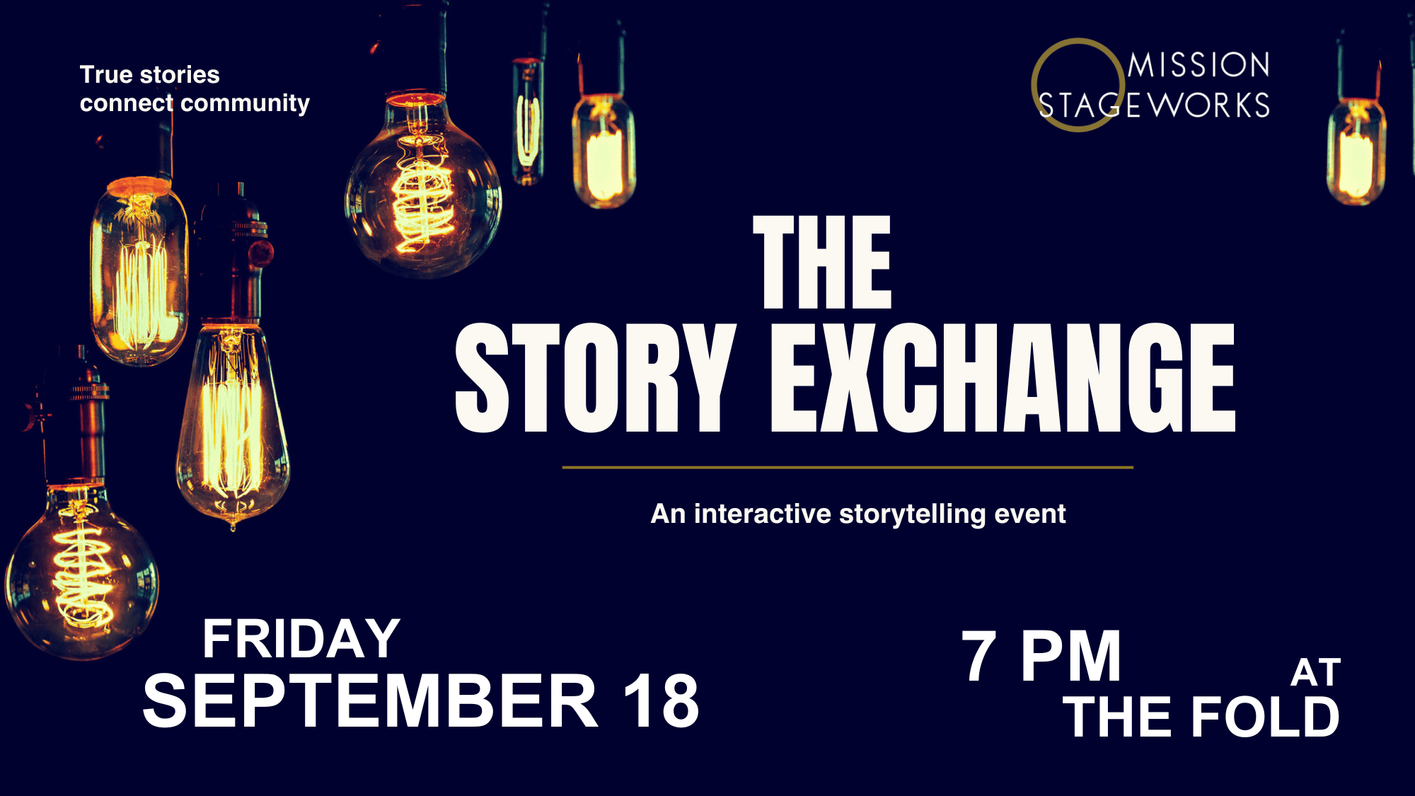 The Story Exchange: An Interactive Storytelling Event event flyer