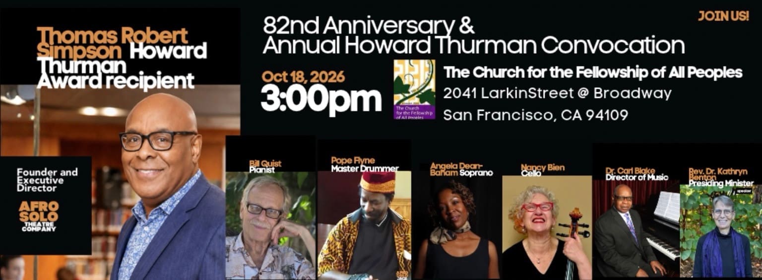 Full flyer for the October 18, 2026 Howard Thurman Convocation honoring Thomas Robert Simpson.
