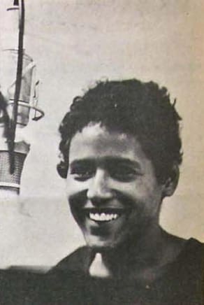 Elaine Brown pictured in The Black Panther newspaper in 1969