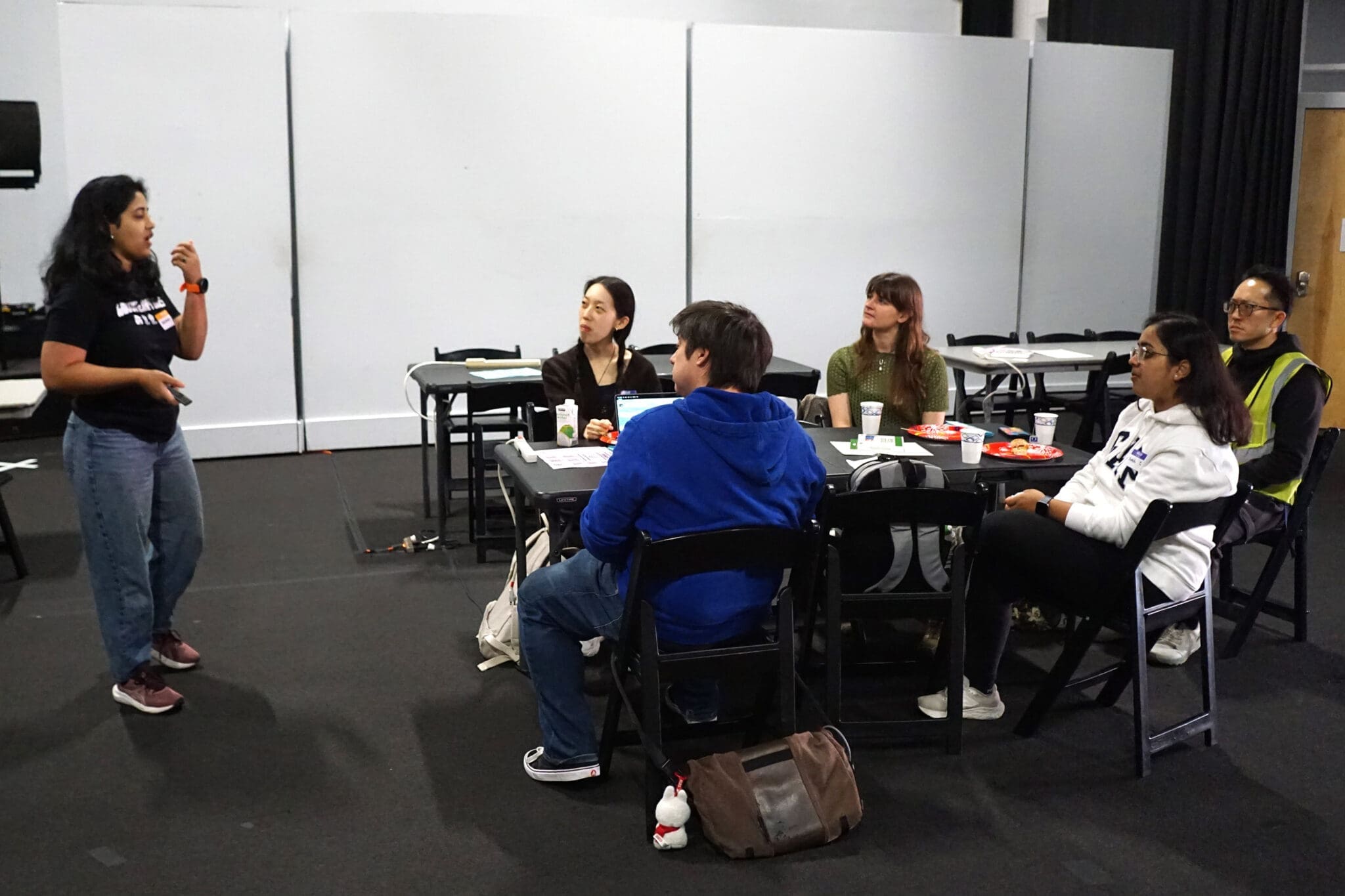 Participants collaborating at WikiGameJam SF in March 2026.