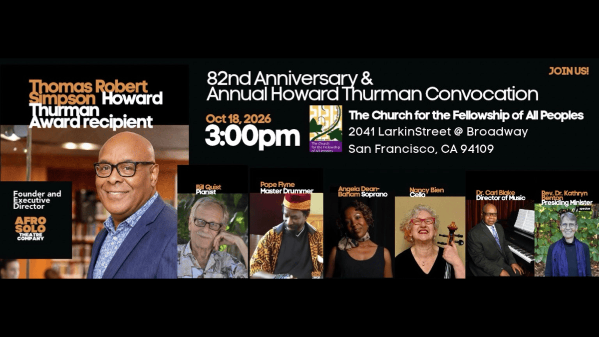 Thomas Robert Simpson, Howard Thurman Award recipient, and the 82nd Anniversary and Annual Howard Thurman Convocation program.