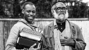 Corey Harris and Cedric Watson in the promotional artwork for True Blues at The Freight